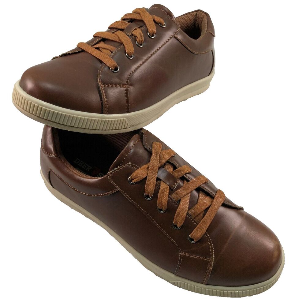 Deer Stags Sneaker Youth SZ 4.5M Brown 21844 KANE Memory Foam Dress Comfort